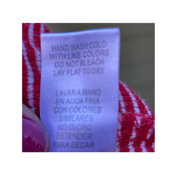 Heart and Hips Red White Striped Ribbed Knit Dress Y2K Style Size M - Picture 8 of 8